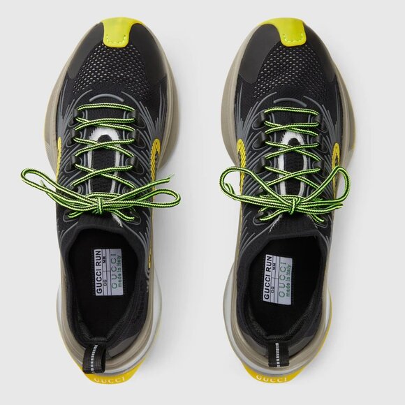 GUCCI SNEAKERS RUN RUBBER TRIMMED MESH SHOES w GG LOGO sz 11 11.5 - Picture 15 of 16